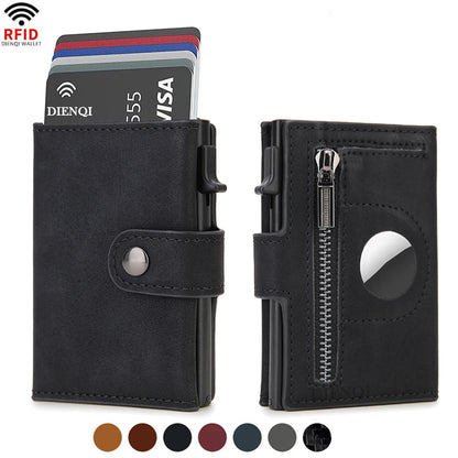 Rfid Carbon Fiber Men Wallets for Airtag Luxury Slim Mini Credit Card Holder Wallets for Men Air Tag Tracker Minimalist Purse PureGliss