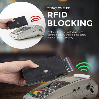 Rfid Carbon Fiber Men Wallets for Airtag Luxury Slim Mini Credit Card Holder Wallets for Men Air Tag Tracker Minimalist Purse PureGliss