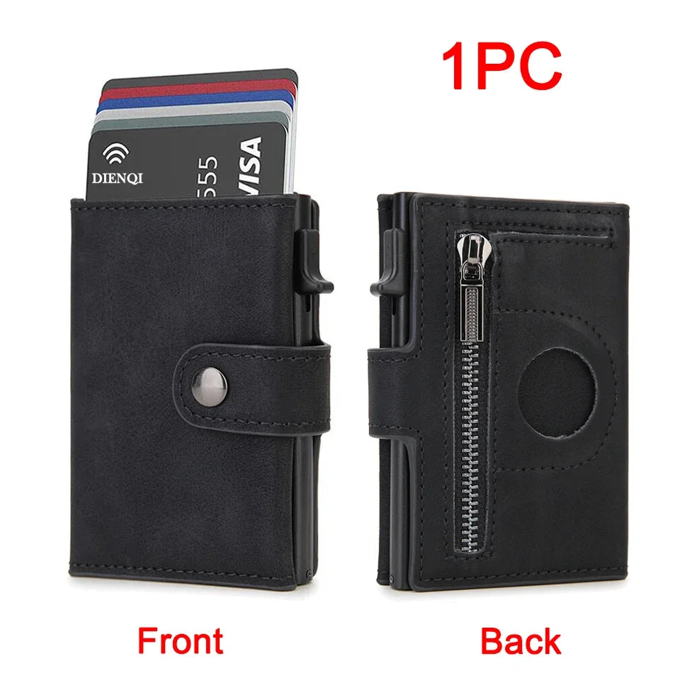 Rfid Carbon Fiber Men Wallets for Airtag Luxury Slim Mini Credit Card Holder Wallets for Men Air Tag Tracker Minimalist Purse PureGliss