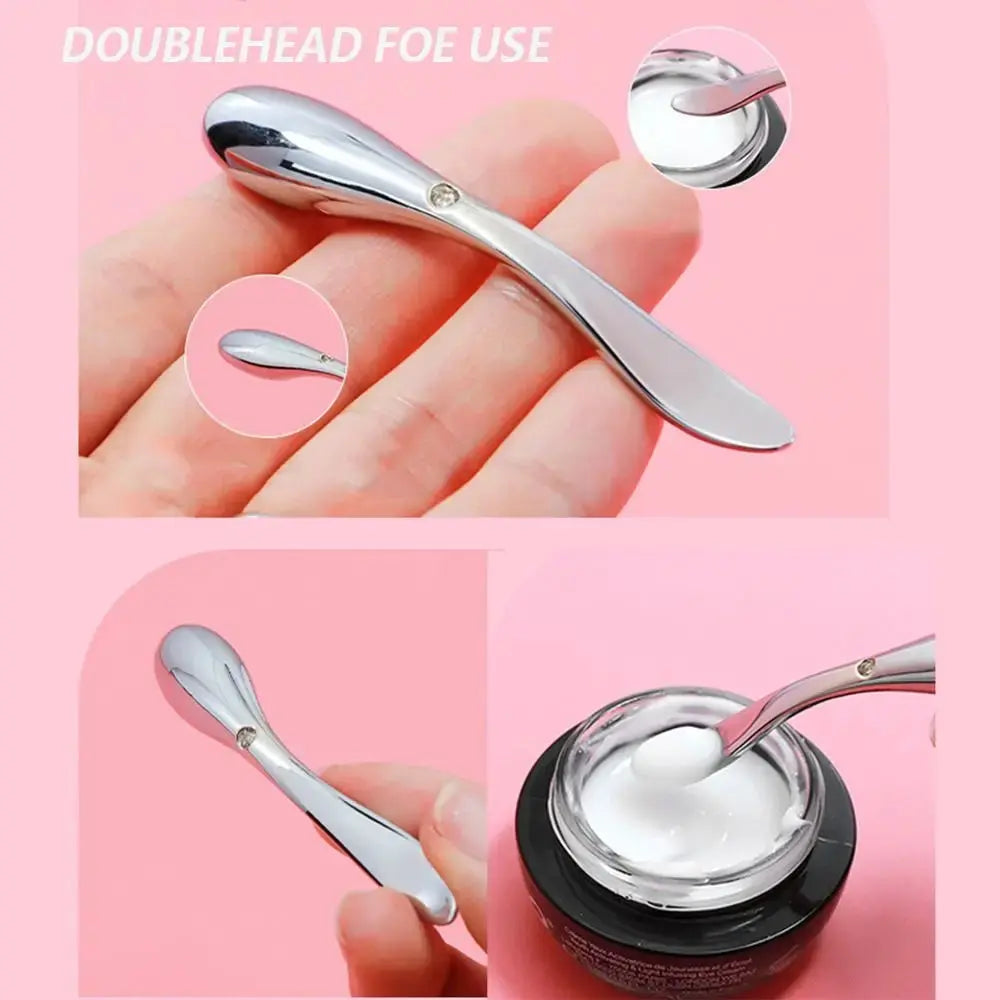 Applicateur soin visage métal double embout – prélèvement hygiénique d’une crème