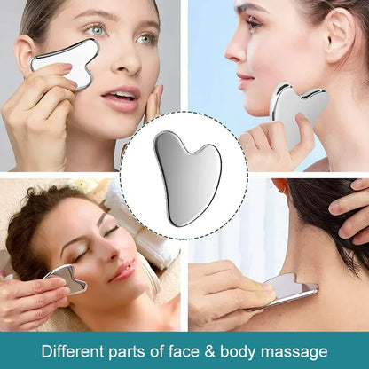 Gua Sha visage en acier inoxydable – utilisation et massage facial