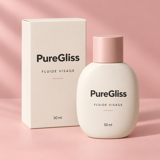 Fluide Solaire Visage SPF50+ Invisible – 50 ml — présentation personnalisée PureGliss