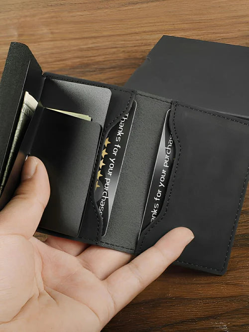 Portefeuille slim RFID carbone – Compatible AirTag, mixte (homme & femme) PureGliss