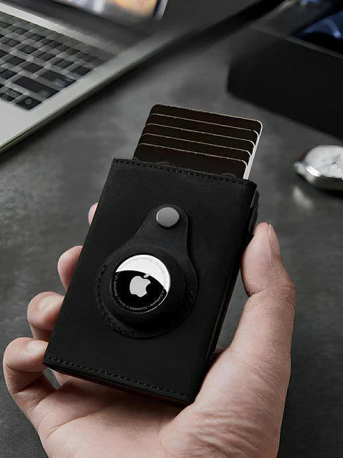 Portefeuille slim RFID carbone – Compatible AirTag, mixte (homme & femme) PureGliss