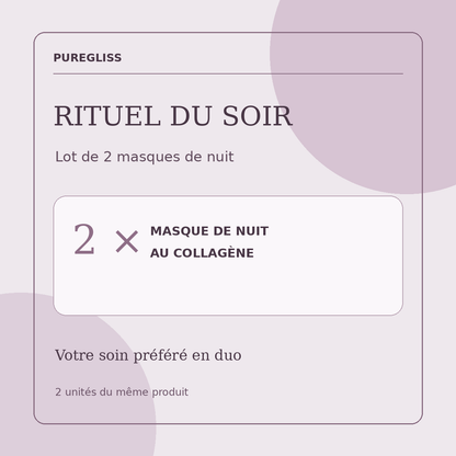 Lot de deux masques de nuit au collagène PureGliss
