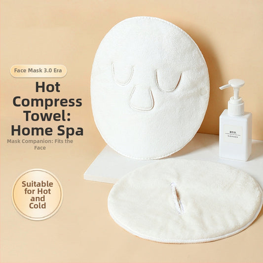 Serviette visage réutilisable pour compresse chaude ou froide – routine skincare